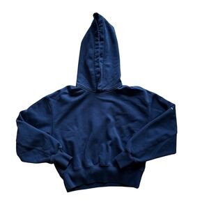 Y-3 Yohji Yamamoto Black Cropped Hoodie Womens Designer Streetwear Avant-Garde